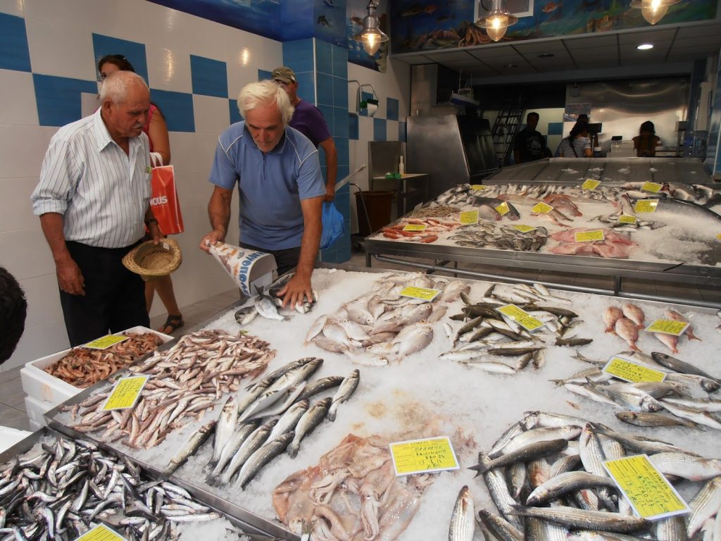 Fresh fish market Nea Moudania Halkidiki