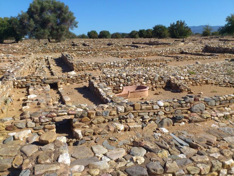 Ancient Olynthos ruins landscape Halkidiki