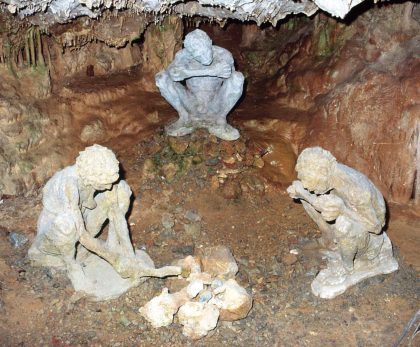 Petralona cave prehistoric human representation